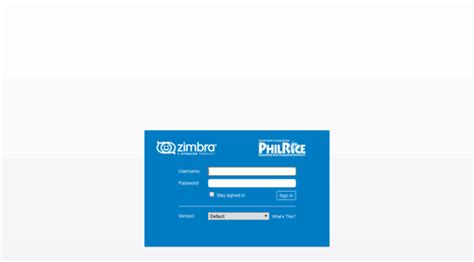 zimbra philrice|Zimbra Web Client Sign In.